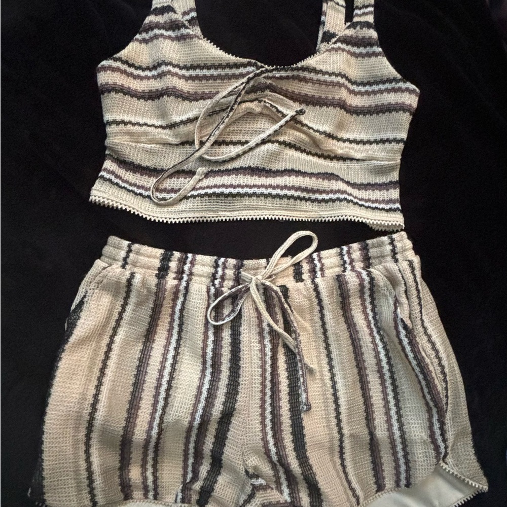 No Boundaries Striped Knit Ensemble